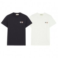 메종키츠네 더블 폭스헤드 반팔 티셔츠 BU00103KJ0008 (Maison Kitsune)