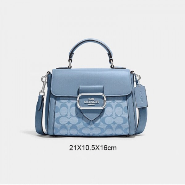 위핑,COACH 코치 샴브레이 모건 탑핸들 사첼백 IMMZI CH142 CH142cloud-blue