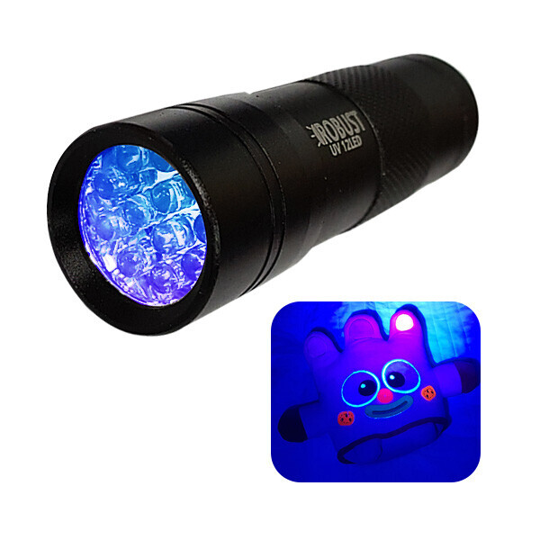 위핑,로버스트 블랙라이트 UV 12LED 형광물질 후레쉬 UV라이트 물감놀이