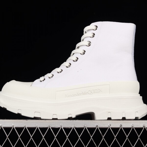 위핑,알렉산더맥퀸 Alexander McQueen 하이탑 캔버스화 흰색
