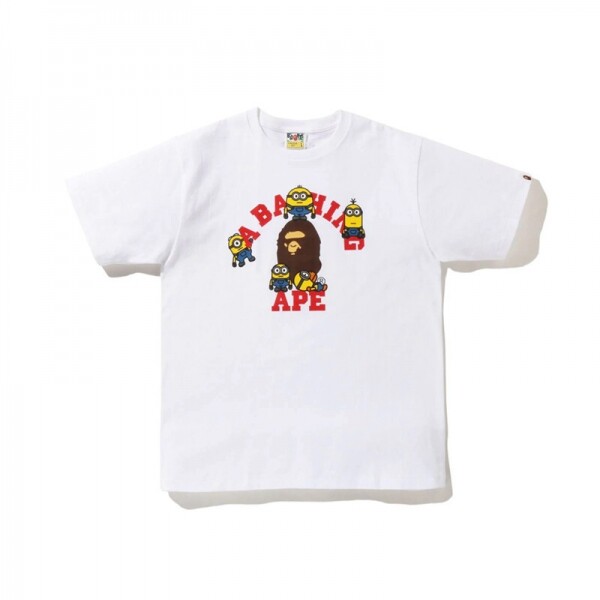 위핑,BAPE 미니언즈 오랑우탄 프린트 반팔 화이트