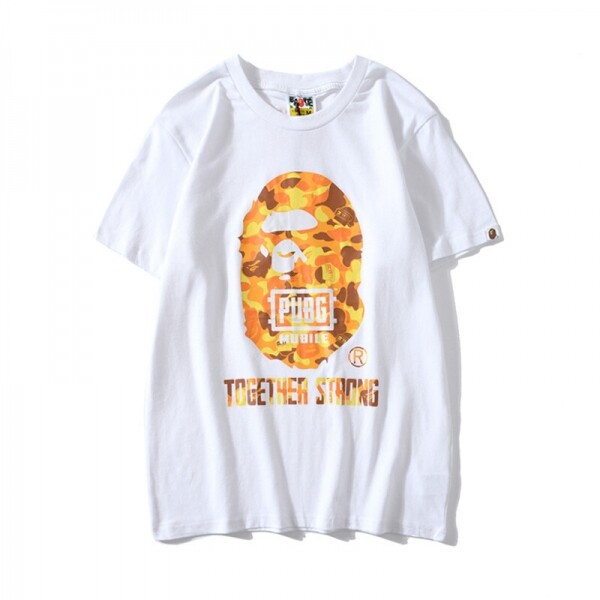 위핑,BAPE 배틀그라운드 치킨 반팔 화이트