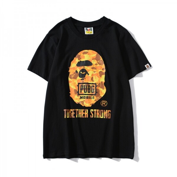 위핑,BAPE 배틀그라운드 치킨 반팔 블랙