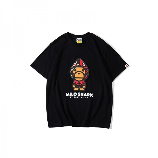 위핑,BAPE 홍상어모자 몽키 반팔 블랙