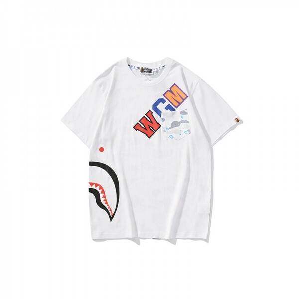 위핑,BAPE 스페이스 카모 멀티 상어 포켓 T-Shirt