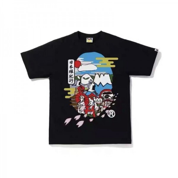 위핑,베이프 BAPE 일본 문화 티셔츠 블랙