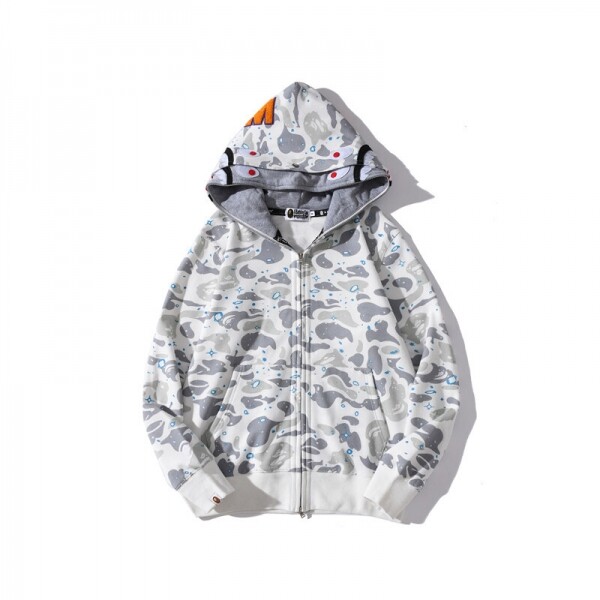 블링크,베이프 BAPE 스페이스 카모 샤크 풀집 후디 그레이