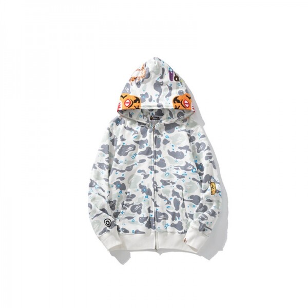 위핑,베이프 BAPE 물고기 머리 호랑이 머리 야광 별하늘 맨투맨 화이트