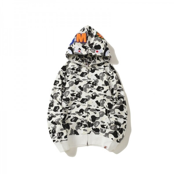 위핑,베이프 BAPE 샤크헤드 오리지널 카무플라주 화이트 맨투맨