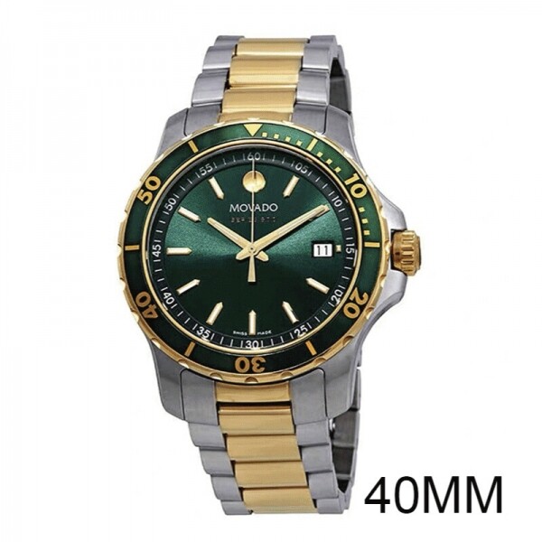 위핑,Movado 모바도 800 Green Dial TwoTone Mens Watch 2600147