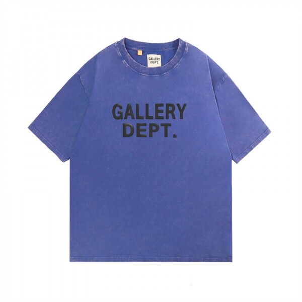 위핑,갤러리 디파트먼트 GALLERY DEPT 로고 프린트 구제 반팔 티셔츠 블루