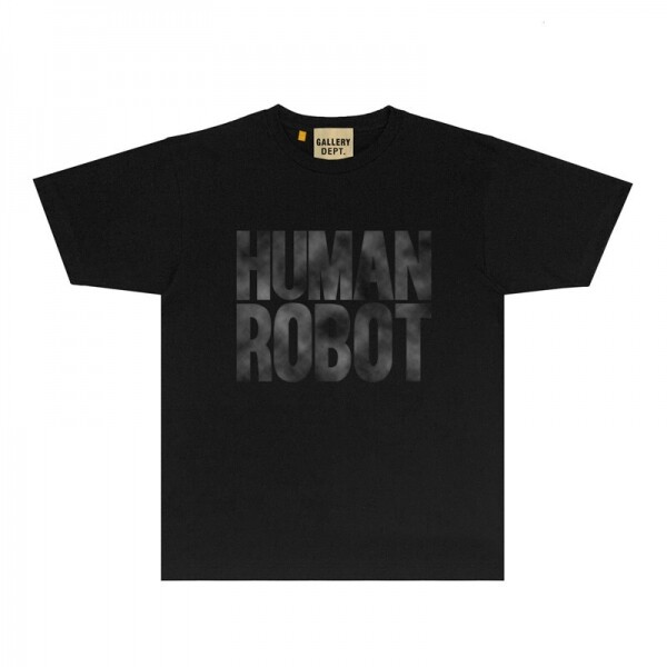 위핑,갤러리 디파트먼트 GALLERY DEPT 레터링 HUMAN ROBOT 프린트 반팔 티셔츠 블랙 남여 공용