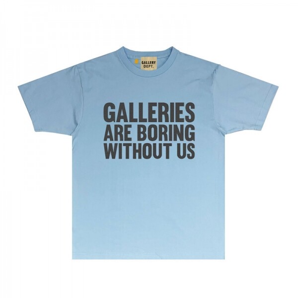 위핑,갤러리 디파트먼트 GALLERY DEPT 레터링 프린트 반팔 티  연한 남색 남여 공용