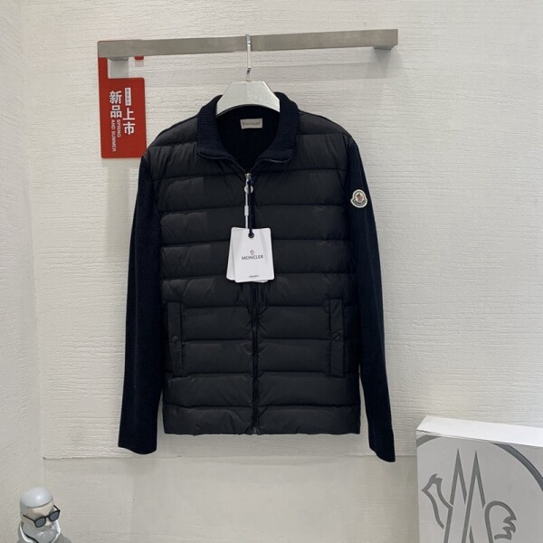 위핑,몽클레어 Moncler 남자 니트 패딩 점퍼 코트 블랙