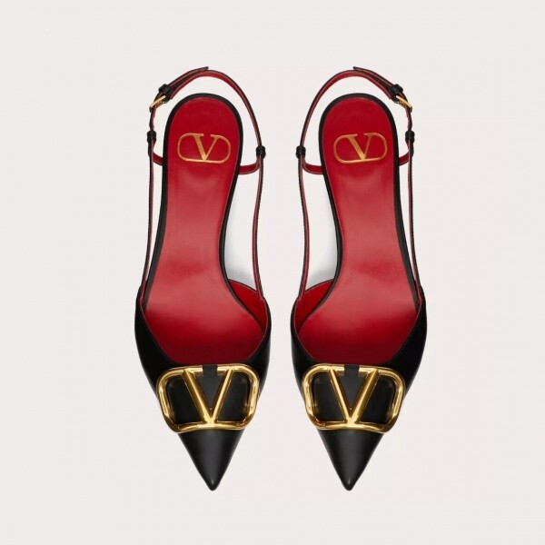 위핑,Valentino VLOGO SIGNATURE 송아지 가죽 뒤 스트랩 힐 4.5cm 6.5cm 8.5cm WS0Q70DSH0NO