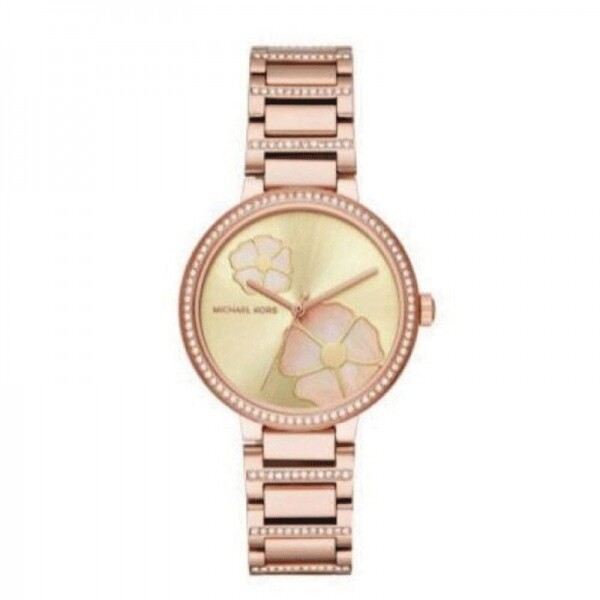 위핑,MICHAEL KORS 마이클코어스 Women Courtney Floral Rose Gold Watch Mk3836