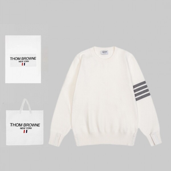 위핑,톰브라운 THOM BROWN 커플 스웨터 화이트