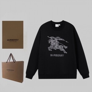 버버리 BURBERRY 클래식 프린팅 솔리드 캐주얼 맨투맨 남여공용