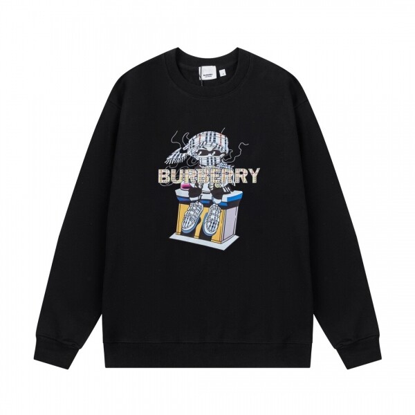 위핑,버버리 BURBERRY 트렌디한 프린팅 캐주얼 솔리드 맨투맨 남여공용
