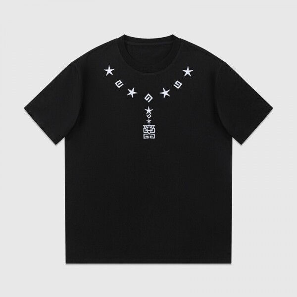 위핑,지방시 Givenchy 목걸이 별 프린트 루즈핏 반팔 티셔츠 남녀 공용