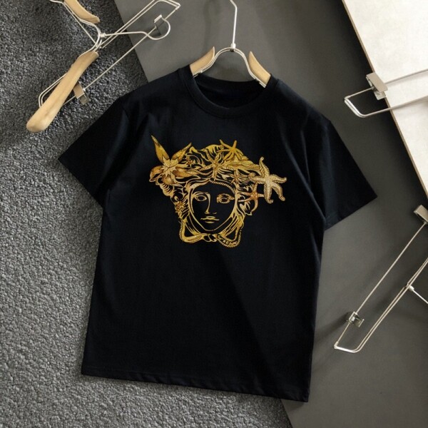 위핑,베르사체 Versace 메두사 배색 맨투맨 반팔 티 남녀 공용