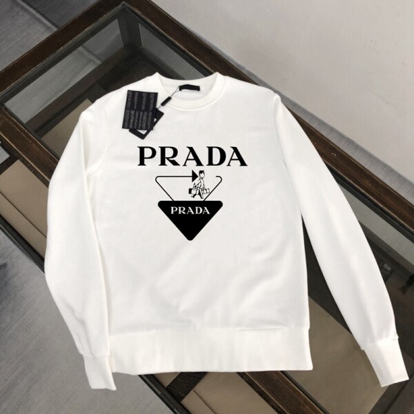 위핑,프라다 PRADA 로고 트렌디한 디자인 감각 캐주얼 맨투맨 남여공용