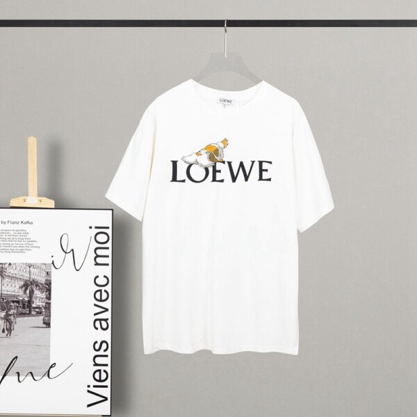 위핑,로에베 LOEWE 하울의 모바일 캐슬 프린트 루즈핏 반팔 티셔츠 남여공용