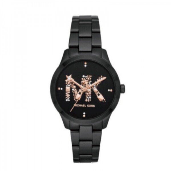 위핑,MICHAEL KORS 마이클코어스 MK6683 Runway Three-Hand Black Stainless Watch
