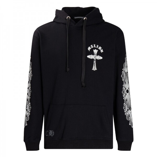 위핑,크롬하츠  Chrome Hearts 그래피티 말발굽 핸드페인팅 야광 후드 블랙