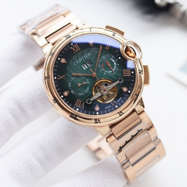 위핑,까르띠에 Cartier  빈티지한 디자인의 남성 기계식 시계  42*11mm