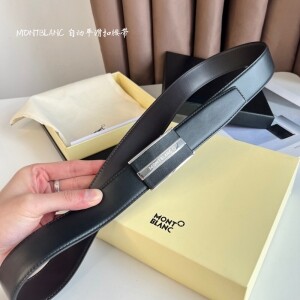 몽블랑 MONT BLANC 남자 블랙 캐주얼 벨트 118421