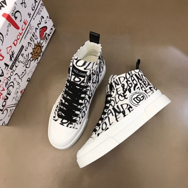 위핑,돌체앤가바나 Dolce & Gabbana 남성 트렌드 하이탑 스니커즈