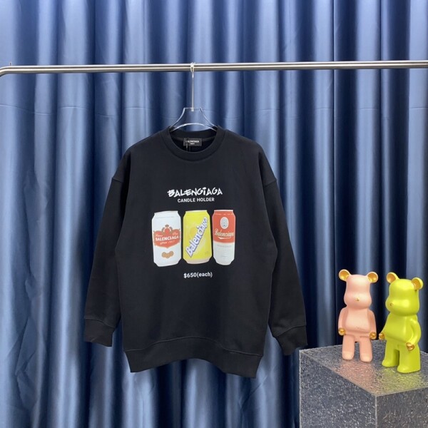 위핑,발렌시아가 BALENCIAGA 캔 프린팅 라운드 맨투맨 남여공용