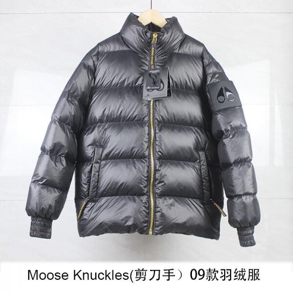 위핑,무스 너클 Moose knuckles 스타일리시한 차이나 덧댐 로고 패딩 남녀공용