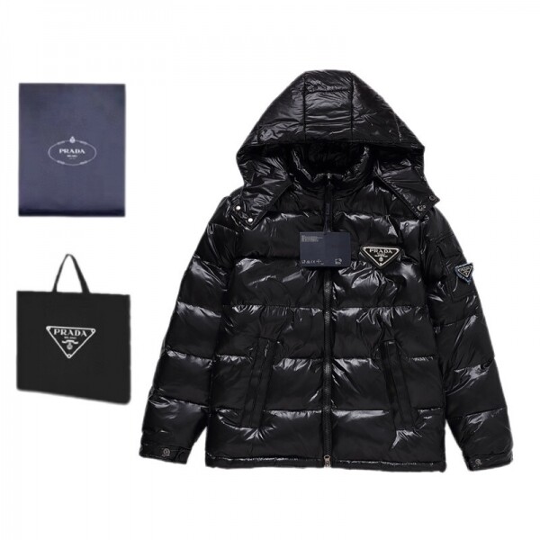 위핑,프라다 PRADA 삼각표 패션 후드 패딩 남녀공용