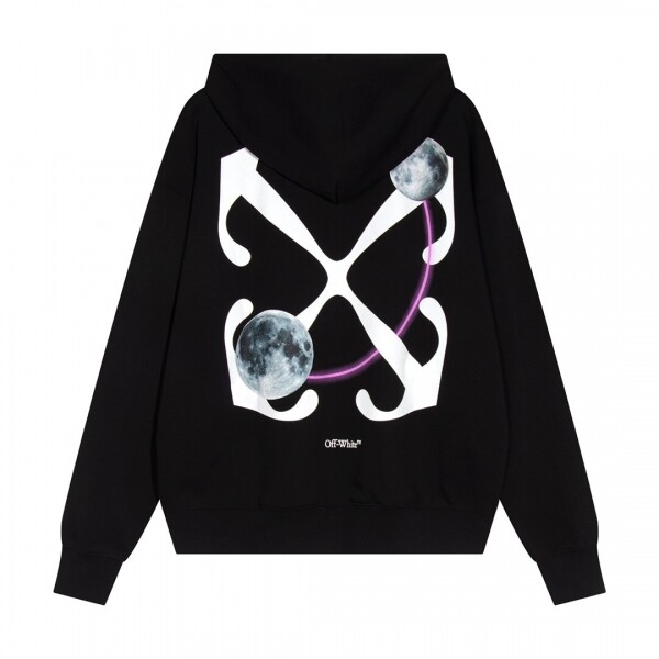 위핑,오프화이트 OFF WHITE 더블 달 화살표 프린트 후드 남여 공용