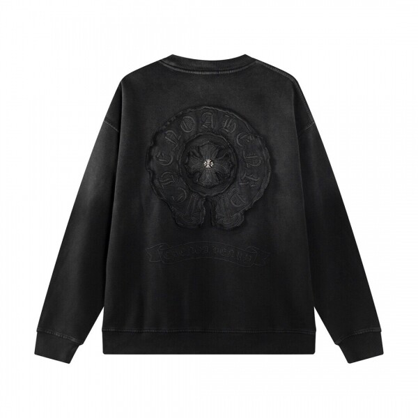 위핑,크롬하츠 Chrome Hearts 아플리케 워싱 커플 라운드 맨투맨