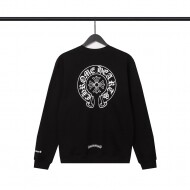크롬하츠 Chrome Hearts 클래식 그라데이션 말발굽 커플 라운드 맨투맨 블랙