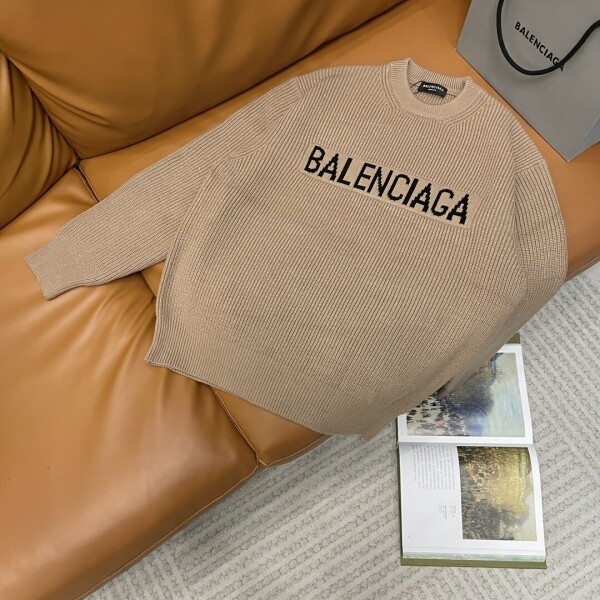 위핑,발렌시아가 BALENCIAGA 레터링 자카르 니트 스웨터 남녀 공용