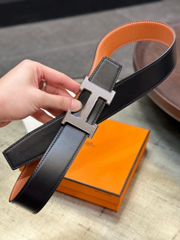 위핑,에르메스 Hermès Constance 버클 & 양면 가죽 벨트 남성 벨트 폭: 3.8cm