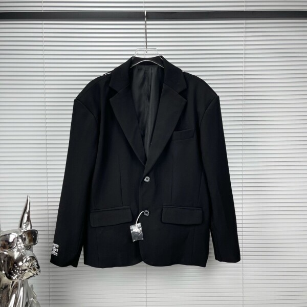 위핑,메종 마르지엘라 Maison Margiela 소매 로고 솔리드 패션 정장 코트 남녀공용
