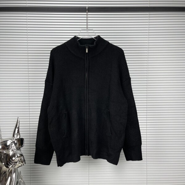 위핑,메종 마르지엘라 Maison Margiela 무지 집업 커플 트위드 니트