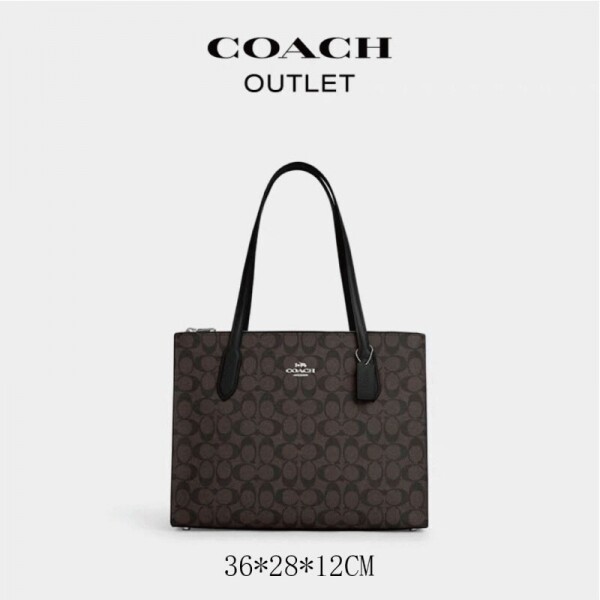 위핑,COACH 코치 가방 COACH CL399brown-black 아울렛 니나 캐리올 시그니처-베이지