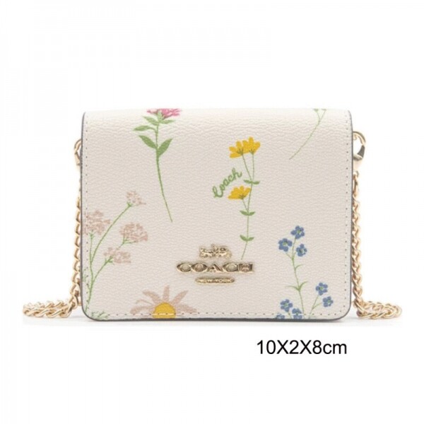 위핑,COACH 코치 카드 지갑 체인 화이트 여성 C0061 IMCAH