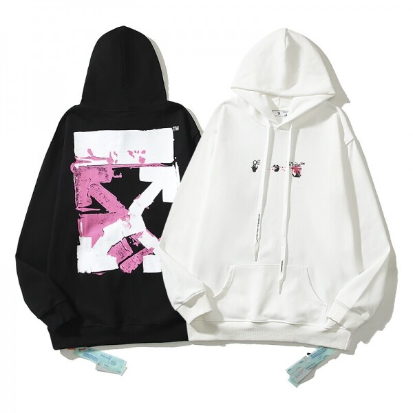 위핑,오프화이트 OFF WHITE 커플 롱 맨투맨 화이트/블랙