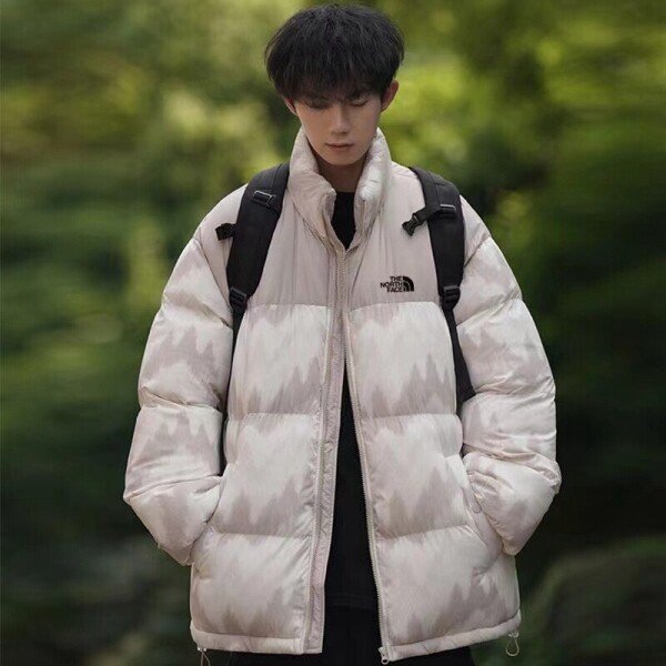 위핑,노스페이스 The North Face 클래식 로고 설산 컬러 프린트 캐주얼 패딩 남녀공용