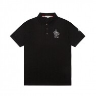 몽클레르 MONCLER 로고 자수 패셔너블 폴로 반팔 티