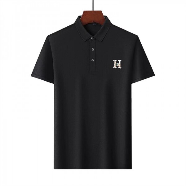 위핑,에르메스 Hermès 로고 프린트 폴로 반팔 티 블랙