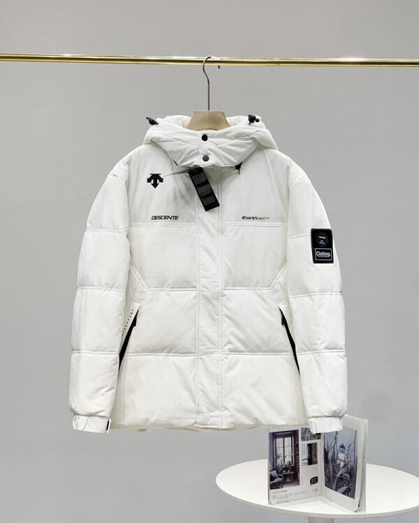 블링크,데상트 DESCENTE 레터링 로고 캐주얼 패딩 남녀 공용