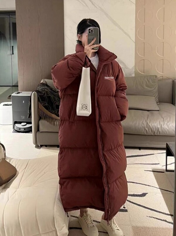 위핑,발렌시아가 BALENCIAGA 로고 모던 캐주얼 롱 패딩 남녀공용